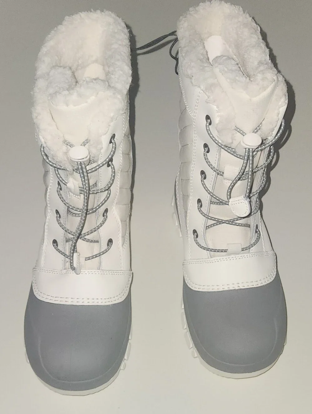 NEW All In Motion Girls' Skylar White Winter Boots Size 6 Big Girls